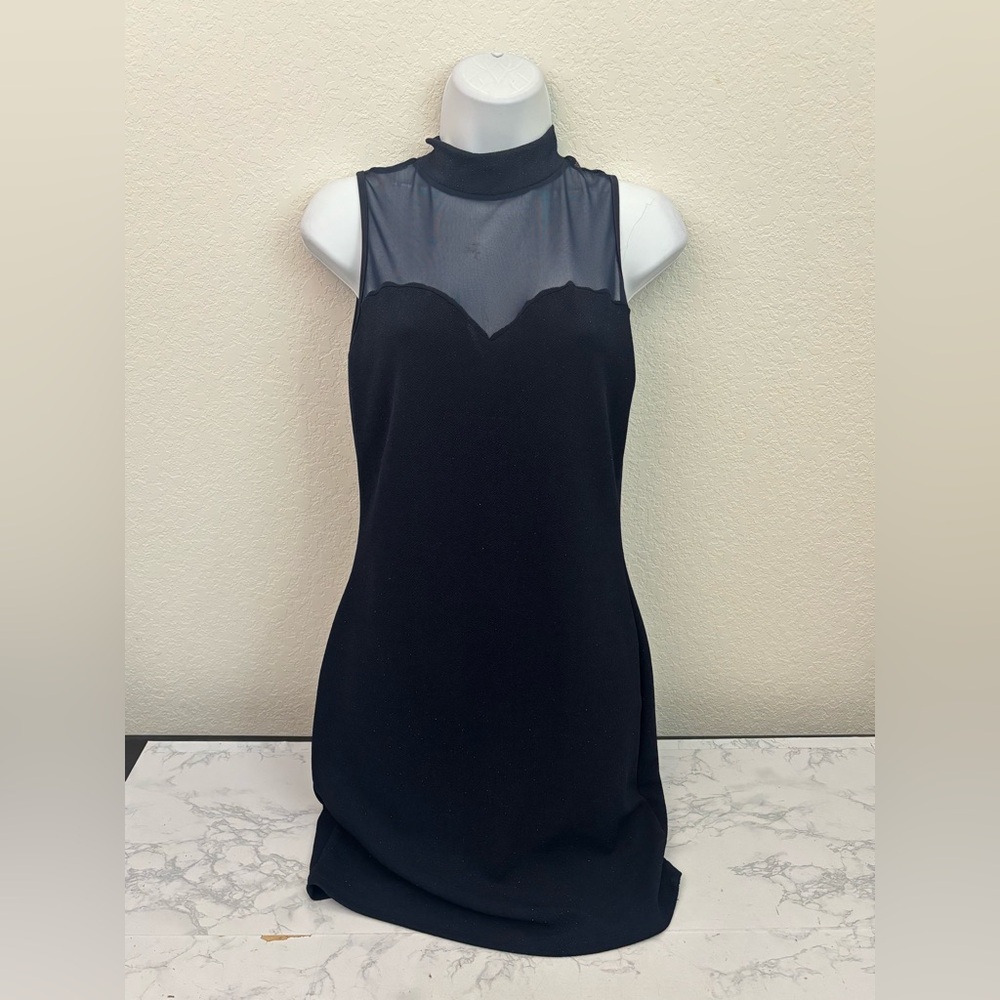 Womens Bailey Blue sleeveless cotton size M Back Button Semi Sheet Sparkle - Picture 1 of 8